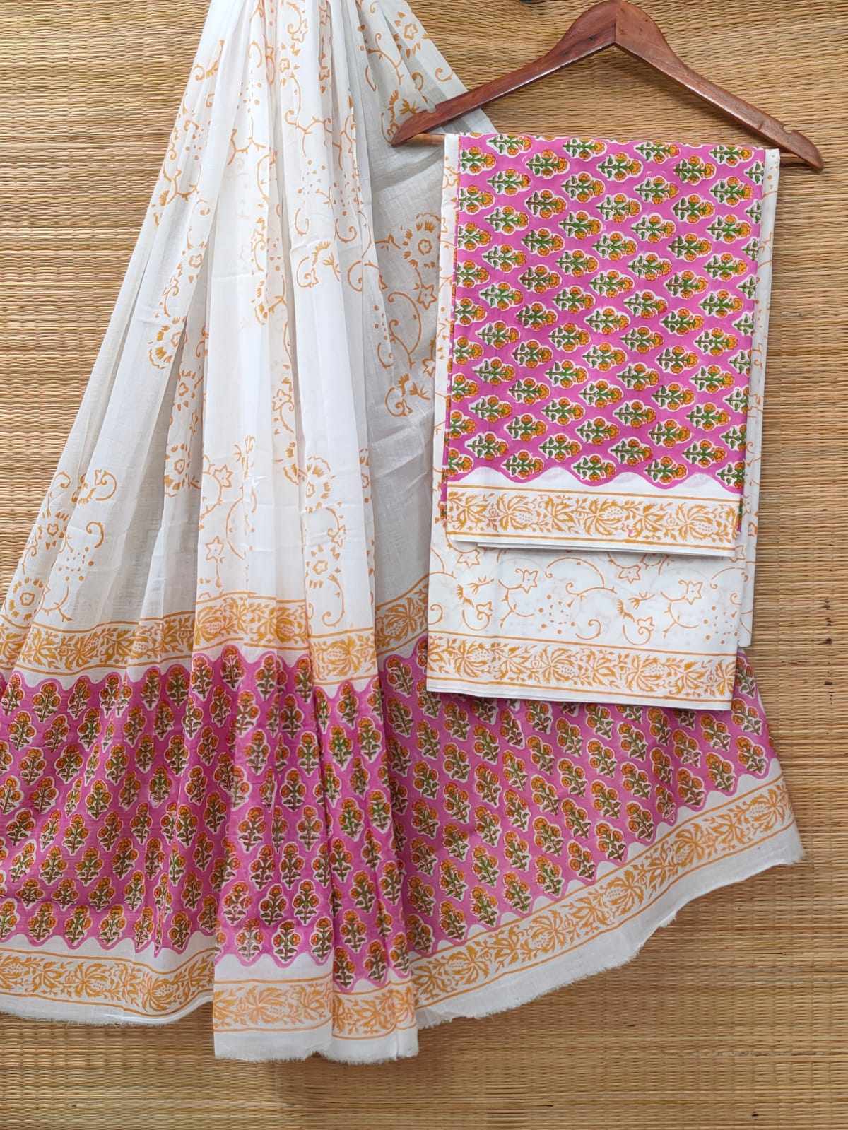 Cotton Salwar Suit set with cotton dupatta