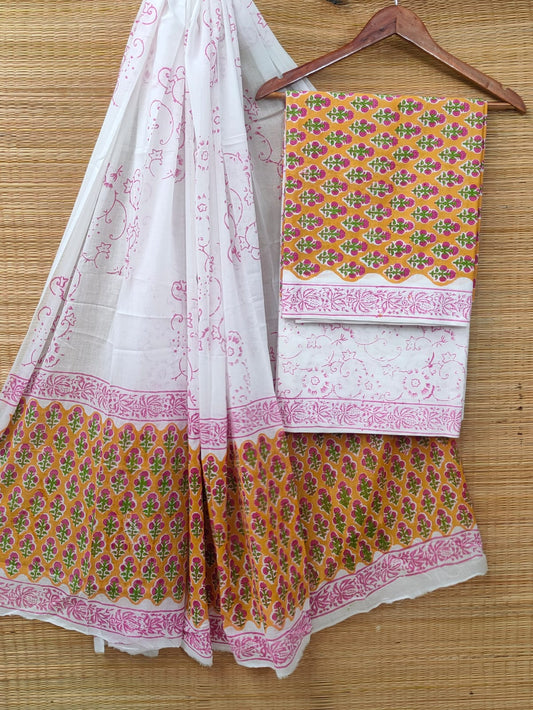 Cotton Salwar Suit set with cotton dupatta