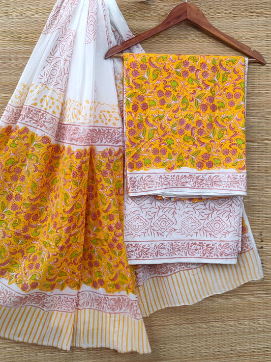 Cotton Salwar Suit set with cotton dupatta