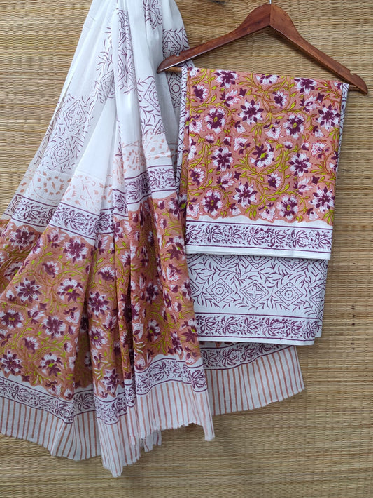 Cotton Salwar Suit set with cotton dupatta