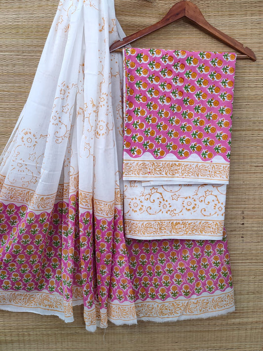 Cotton Salwar Suit set with cotton dupatta