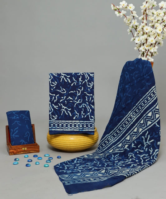 Cotton Salwar Suit set with cotton dupatta