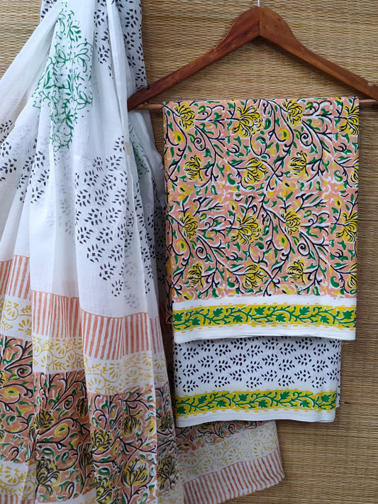 Cotton Salwar Suit set with cotton dupatta