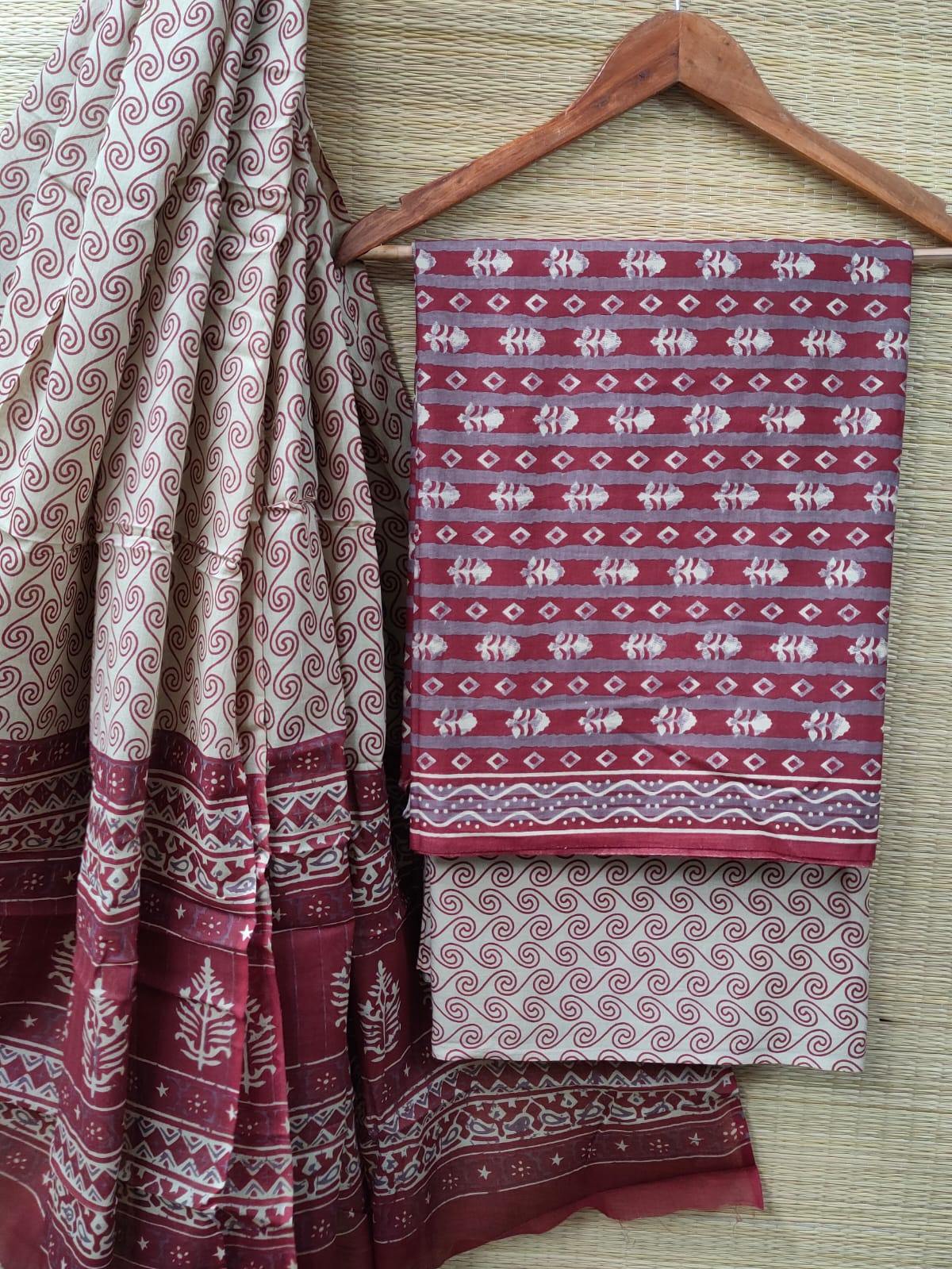 Cotton Salwar Suit set with cotton dupatta