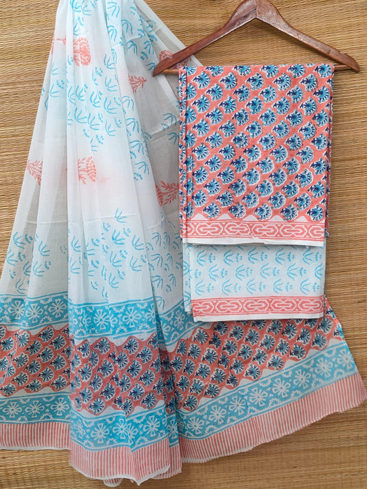 Cotton Salwar Suit set with cotton dupatta