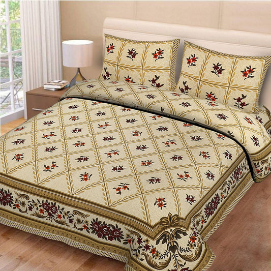 Cotton Double Bedsheet With 2 Pillow Covers – JBNBD10