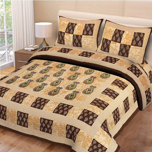 Cotton Double Bedsheet With 2 Pillow Covers – JBNBD16