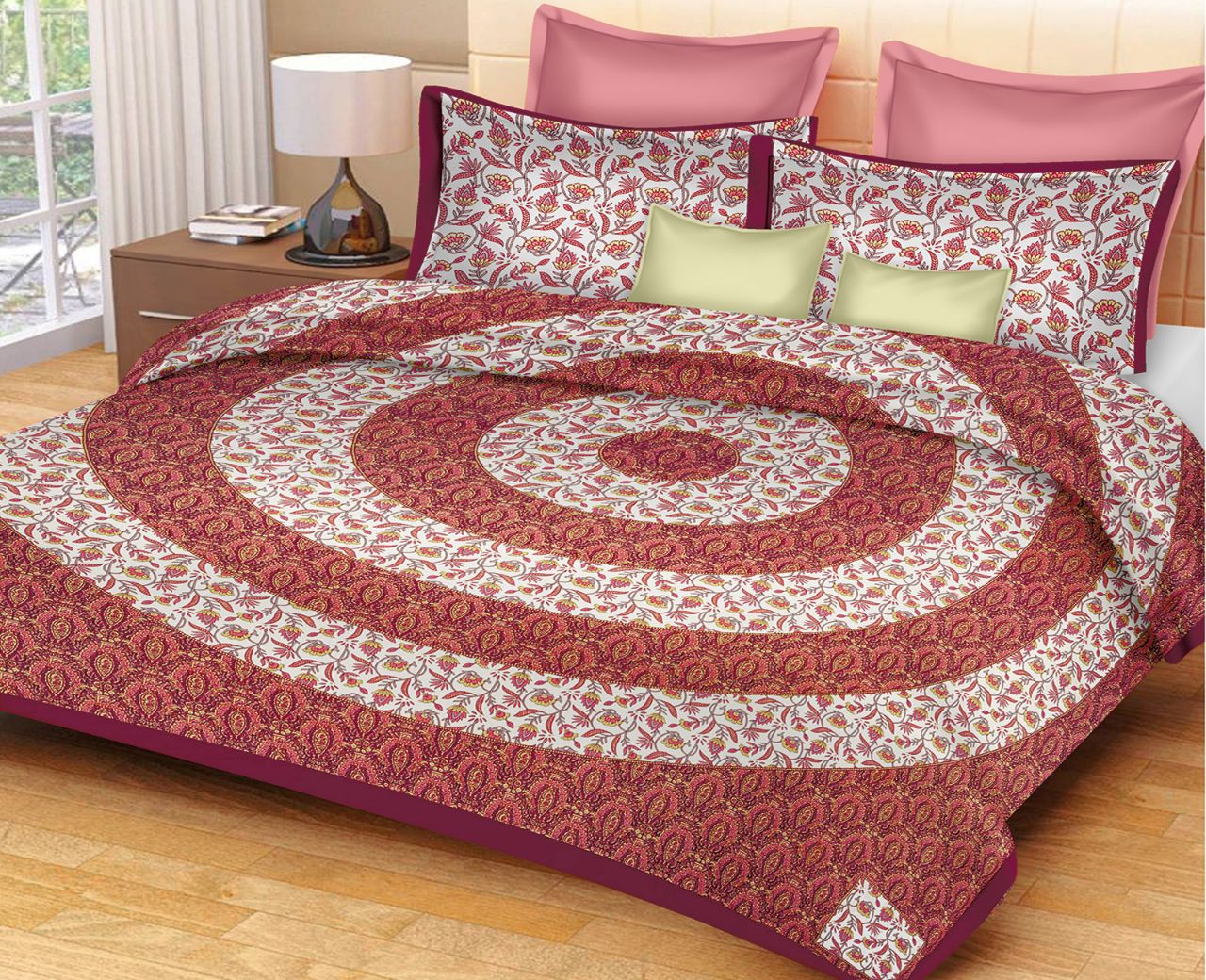 Cotton Double Bedsheet With 2 Pillow Covers – JBNBD17