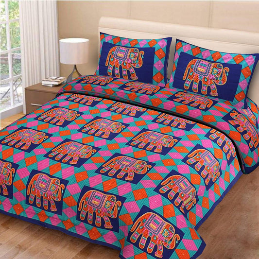 Cotton Double Bedsheet With 2 Pillow Covers – JBNBD24