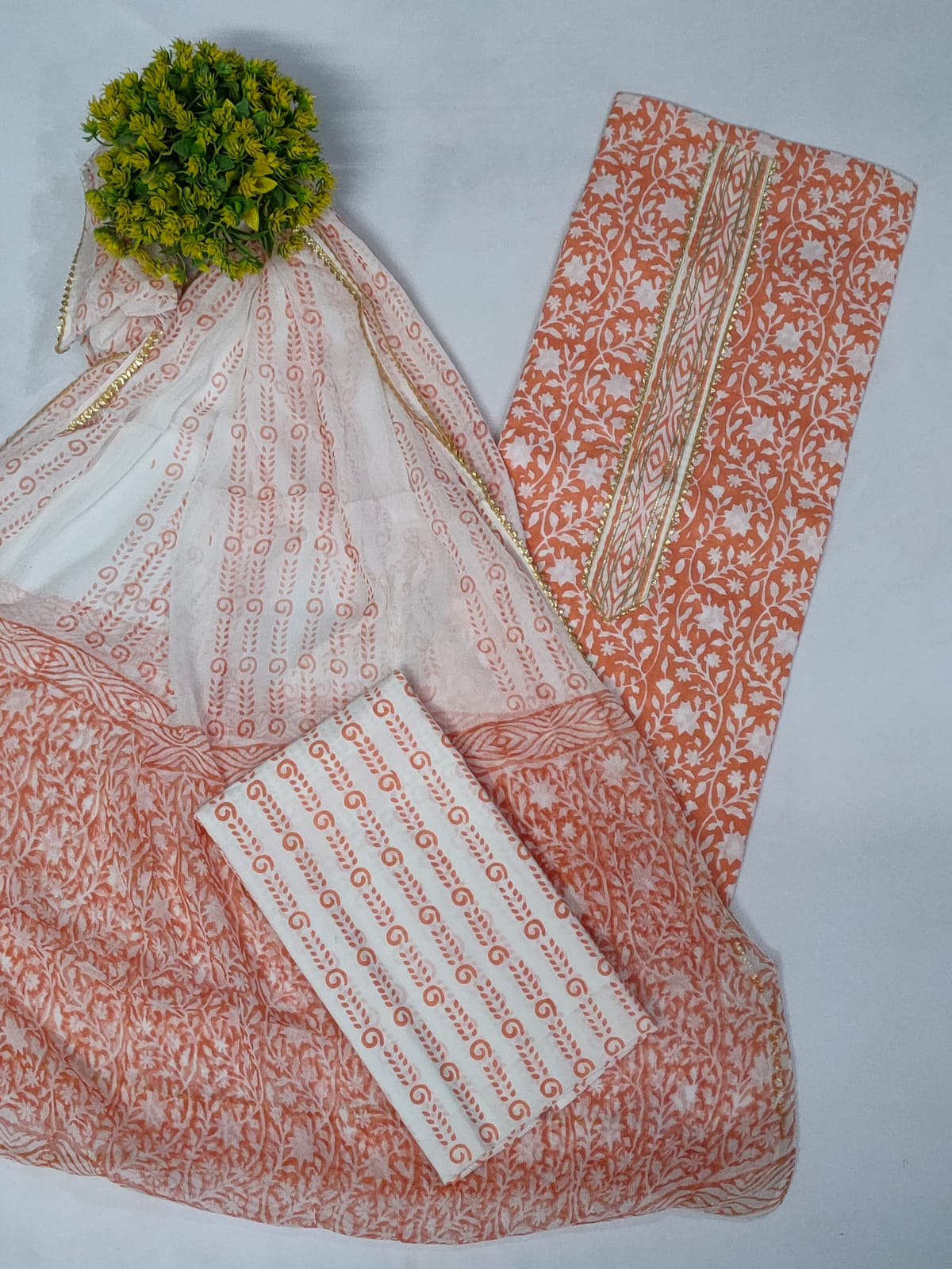 Gota patti chiffon salwar suit set