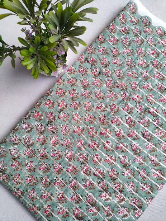 Gota Work Hand Block Printed Fabrics