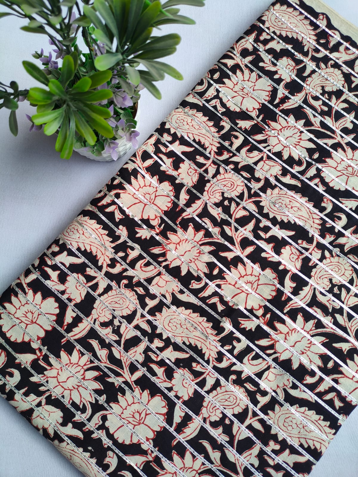Gota Work Hand Block Printed Fabrics