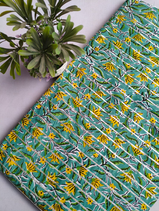Gota Work Hand Block Printed Fabrics