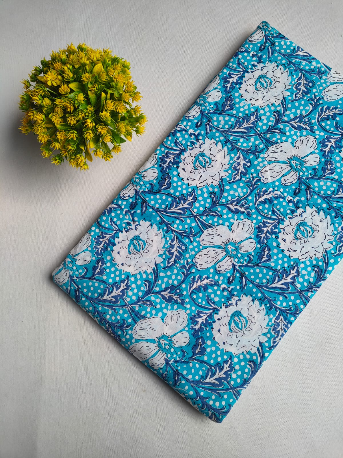 Jaipuri Hand Block Pure Cotton Fabric - JBTMZ18