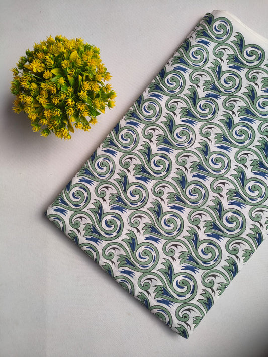 Jaipuri Hand Block Pure Cotton Fabric - JBTMZ19
