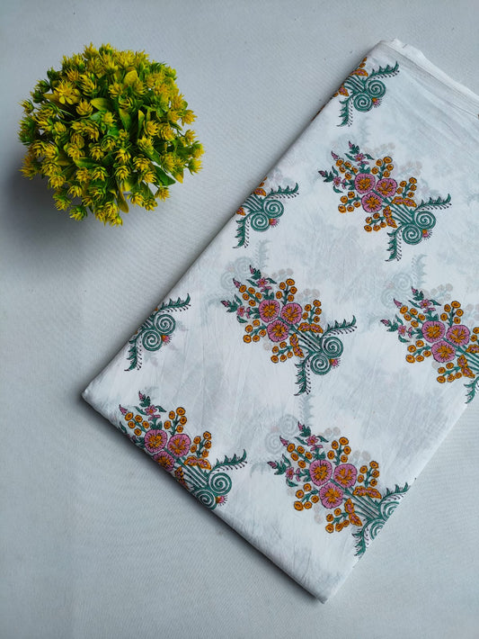 Jaipuri Hand Block Pure Cotton Fabric - JBTMZ3
