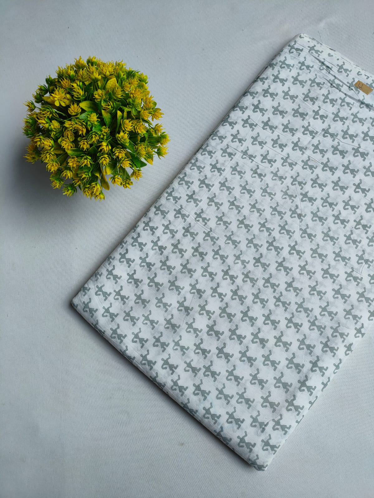 Jaipuri Hand Block Pure Cotton Fabric - JBTMZ48