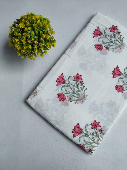 Jaipuri Hand Block Pure Cotton Fabric - JBTMZ54