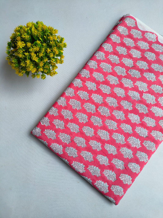 Jaipuri Hand Block Pure Cotton Fabric - JBTMZ82