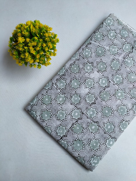 Jaipuri Hand Block Pure Cotton Fabric - JBTMZ84