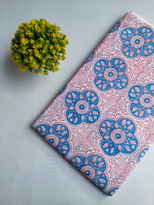 Jaipuri Hand Block Pure Cotton Fabric - JBTMZ90