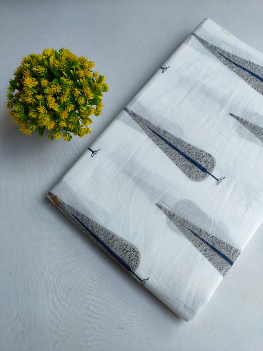 Jaipuri Hand Block Pure Cotton Fabric - JBTMZ93