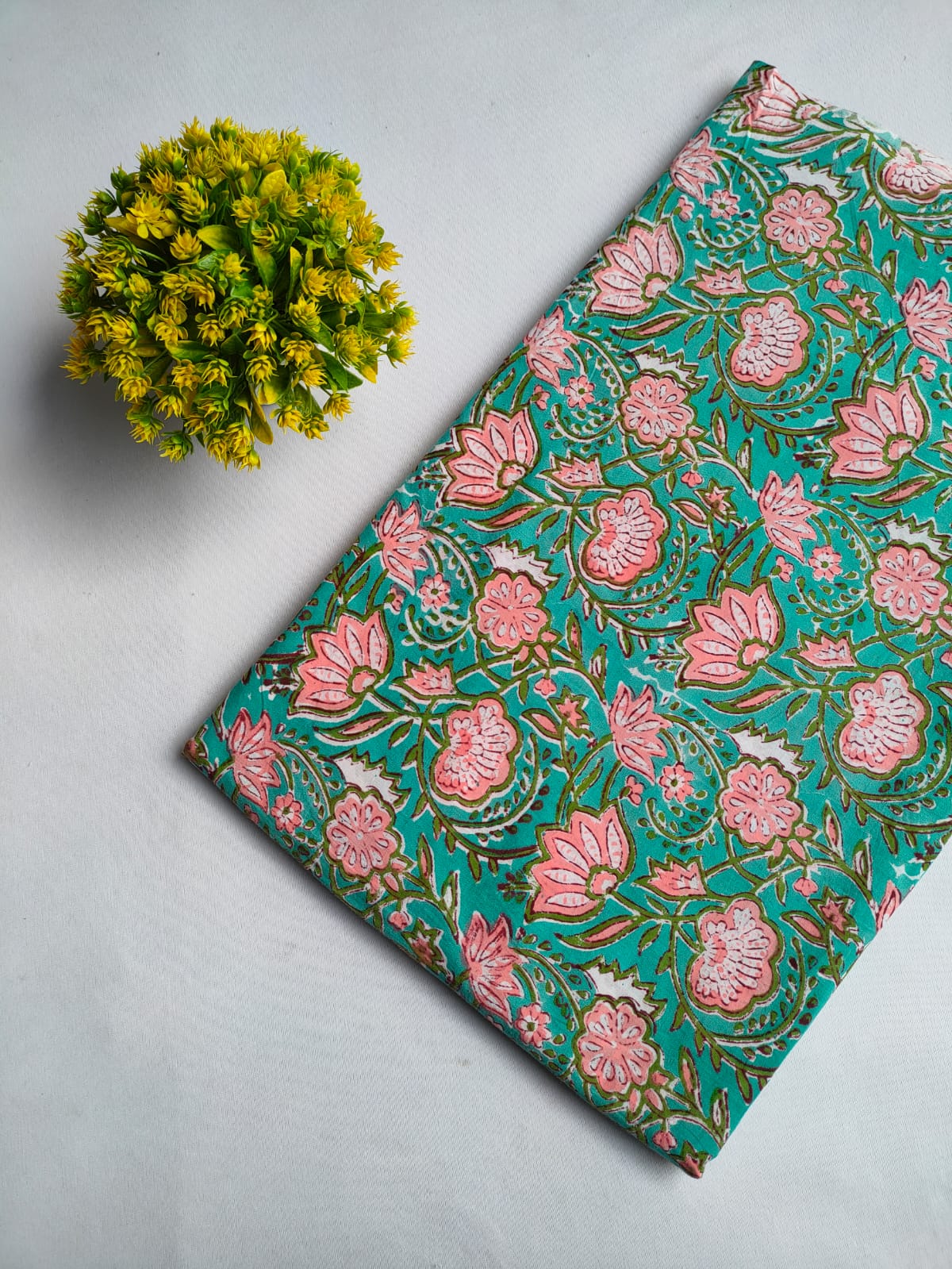 Jaipuri Hand Block Pure Cotton Fabric - JBTMZ95