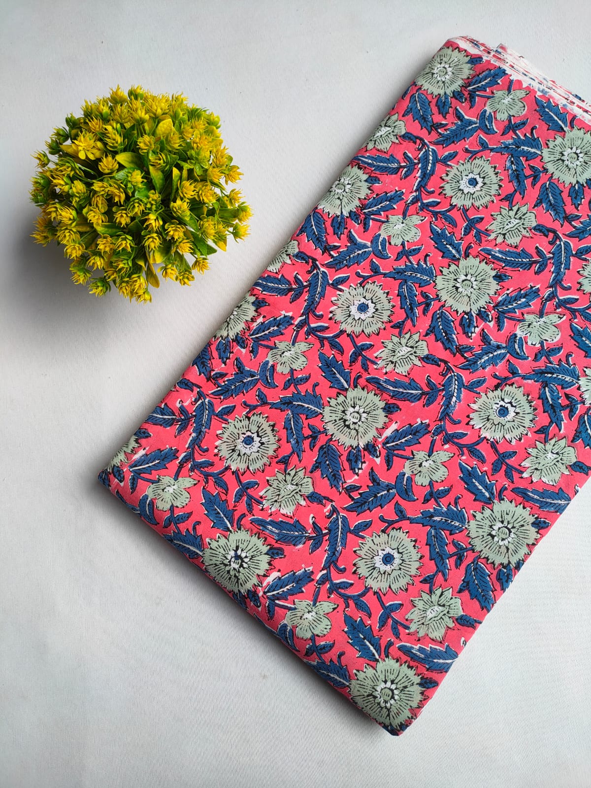Jaipuri Hand Block Pure Cotton Fabric - JBTMZ97