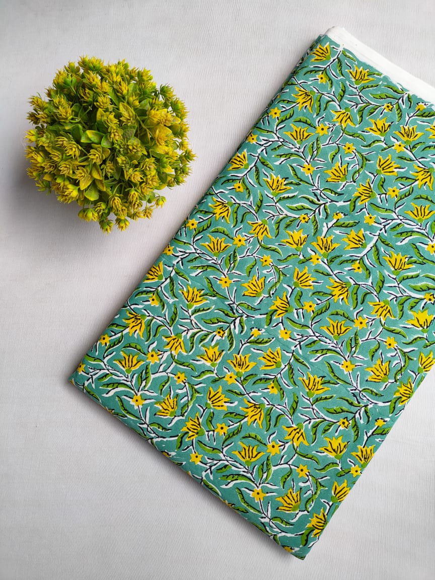 Hand Block Cotton Fabrics Jaipur Bazar
