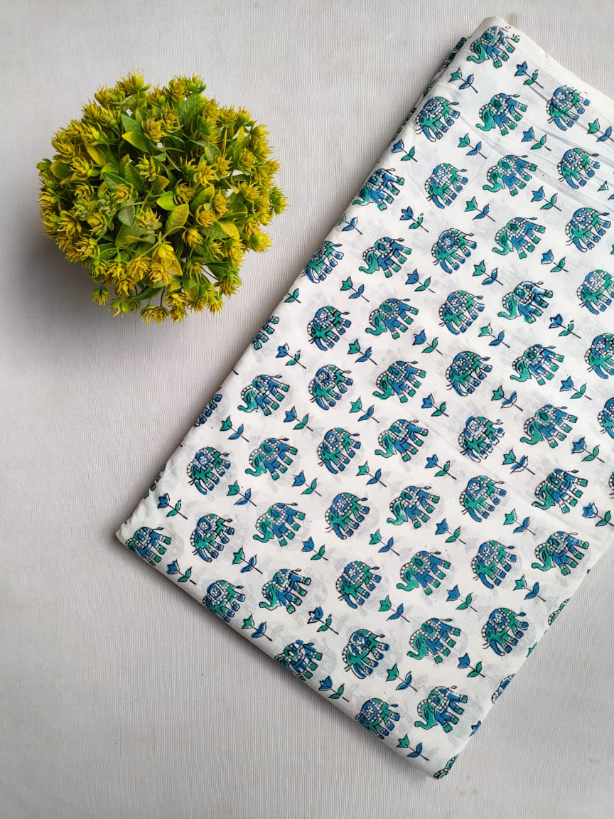 Hand Block Cotton Fabrics Jaipur Bazar