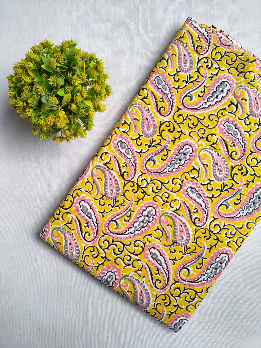 Hand Block Cotton Fabrics Jaipur Bazar