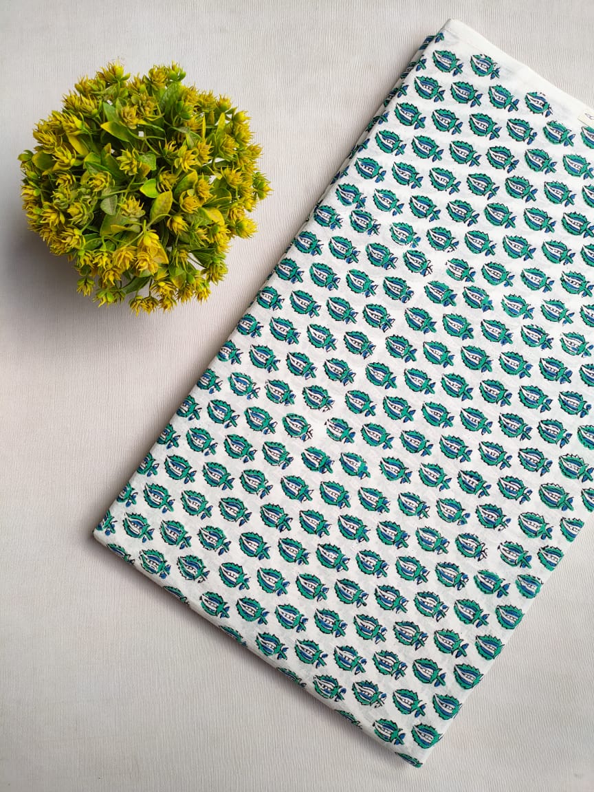 Hand Block Cotton Fabrics Jaipur Bazar
