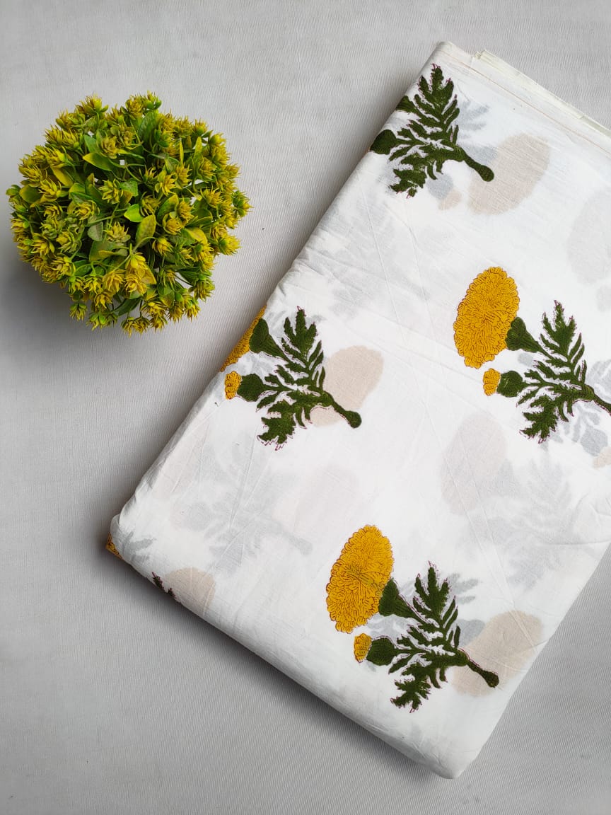 Hand Block Cotton Fabrics Jaipur Bazar