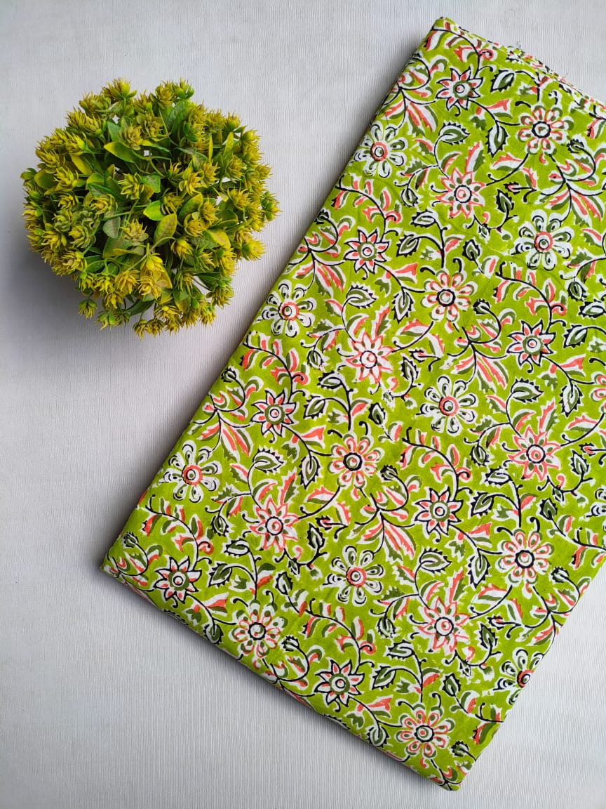 Hand Block Cotton Fabrics Jaipur Bazar