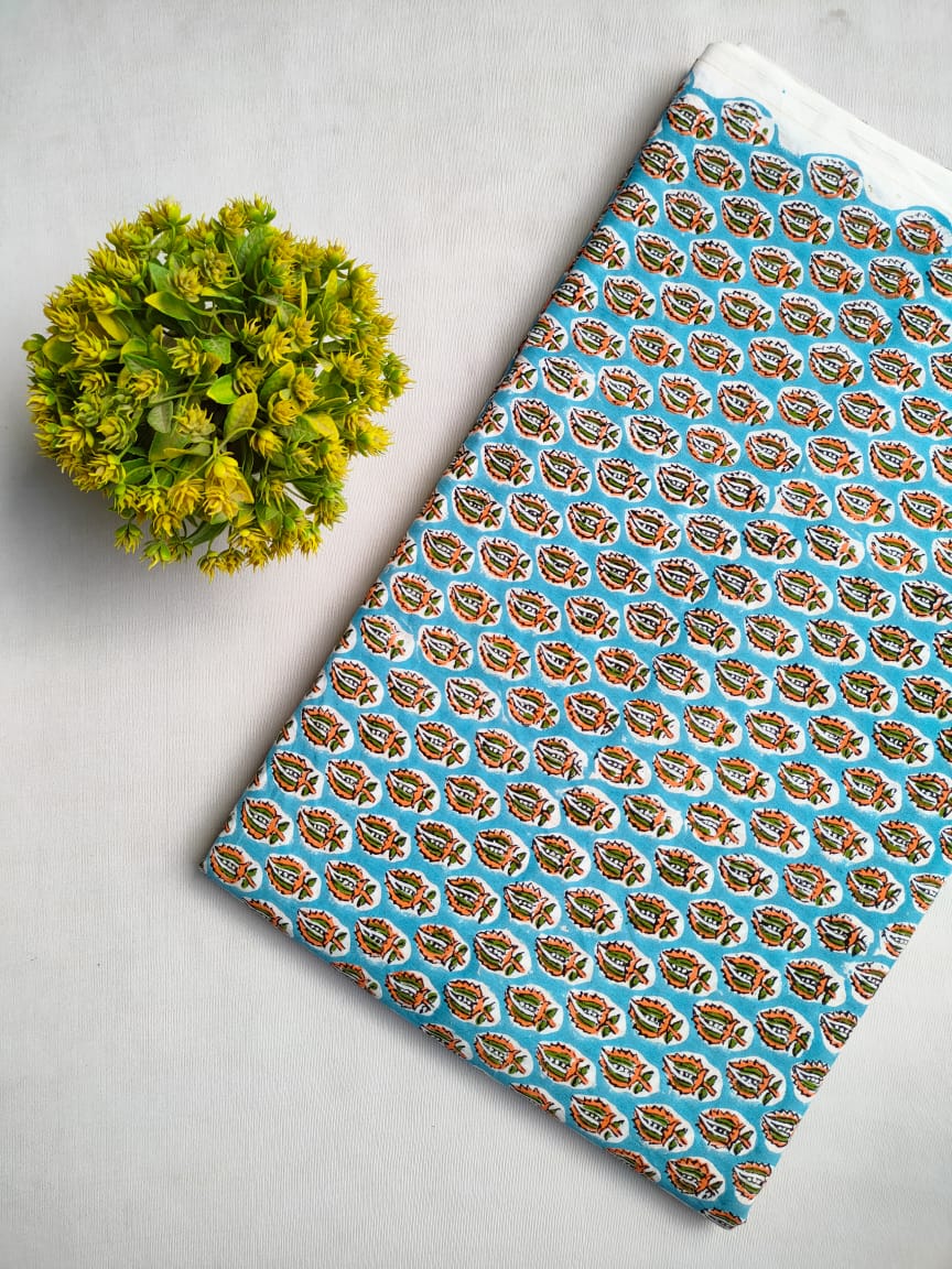 Hand Block Cotton Fabrics Jaipur Bazar