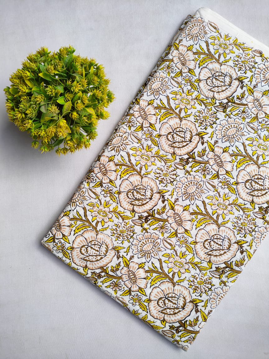 Hand Block Cotton Fabrics Jaipur Bazar