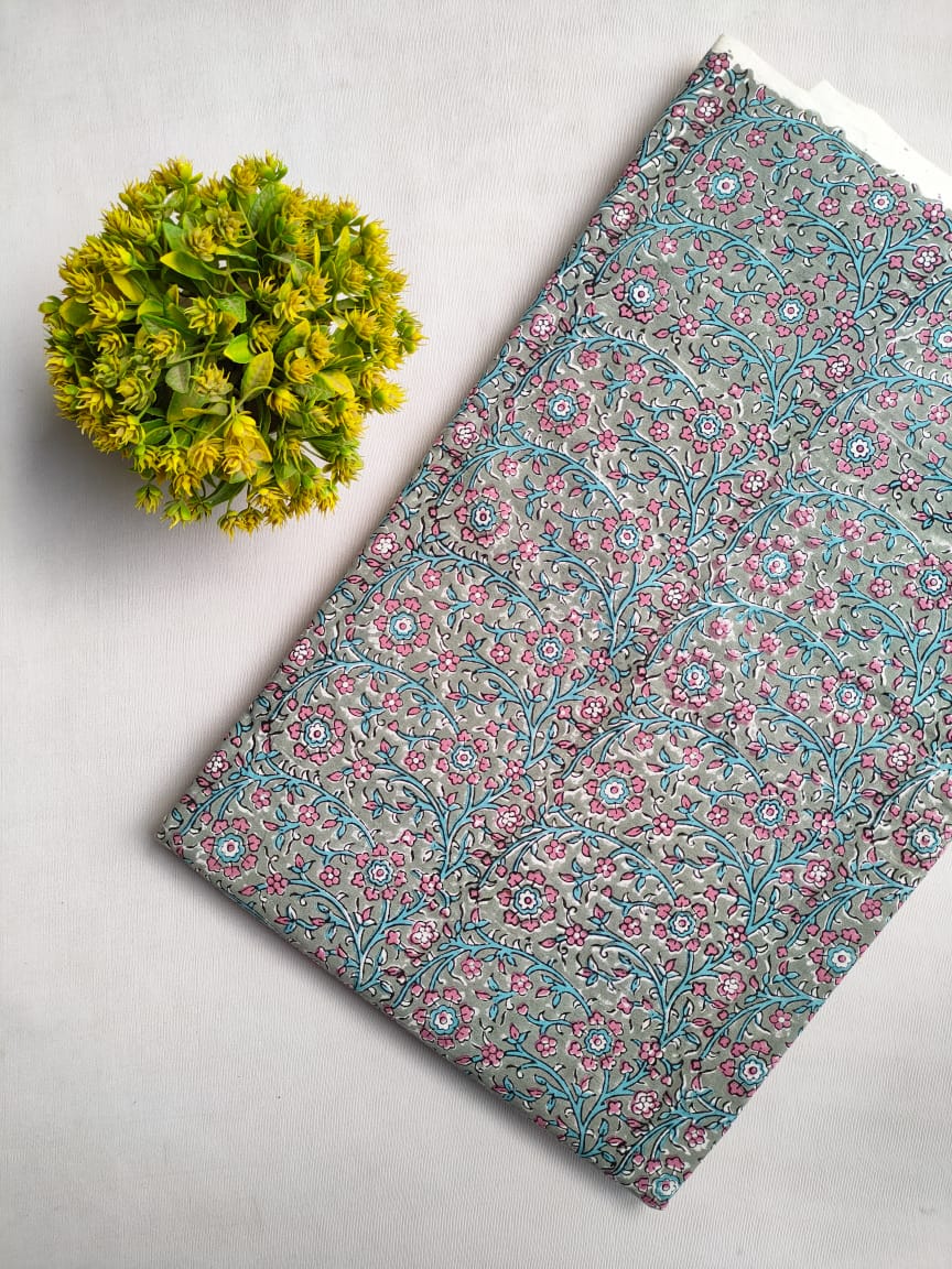 Hand Block Cotton Fabrics Jaipur Bazar