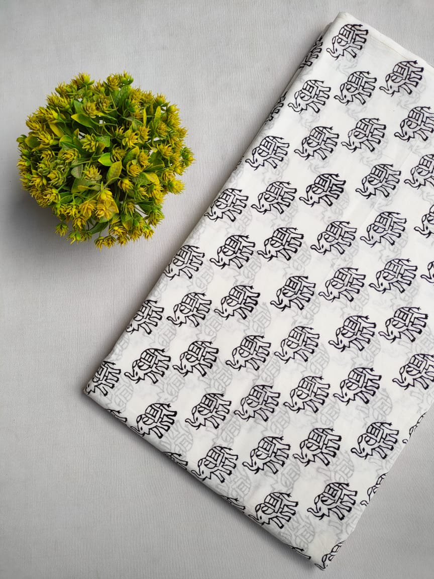 Hand Block Cotton Fabrics Jaipur Bazar