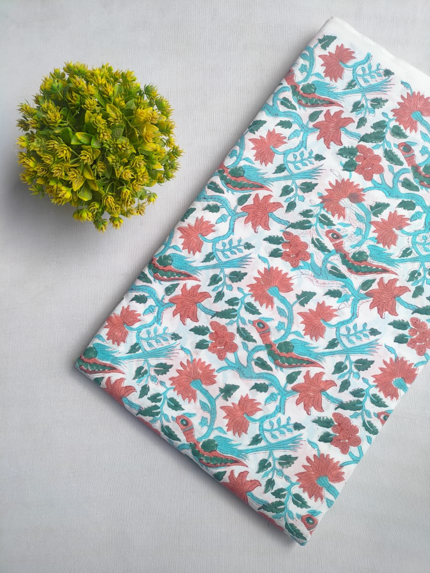Handblock cotton fabrics jaipur bazar