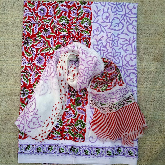 Hand block printed suits