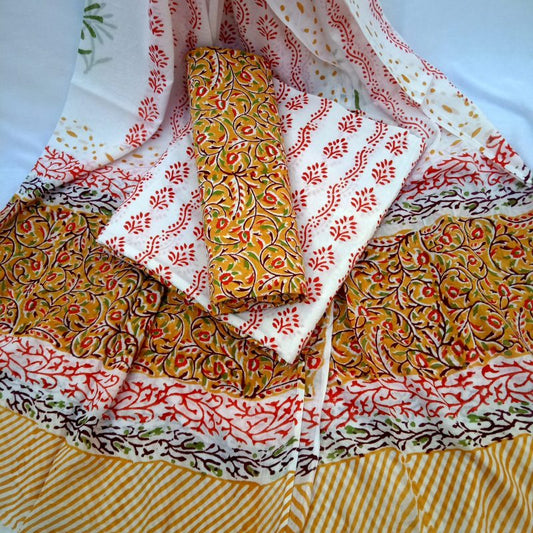 Cotton suits with Cotton Dupatta