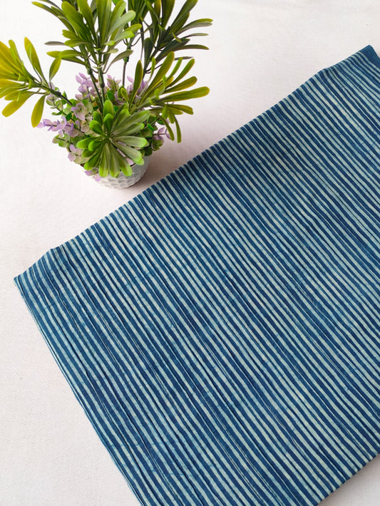 pin tuck cotton hand block fabric