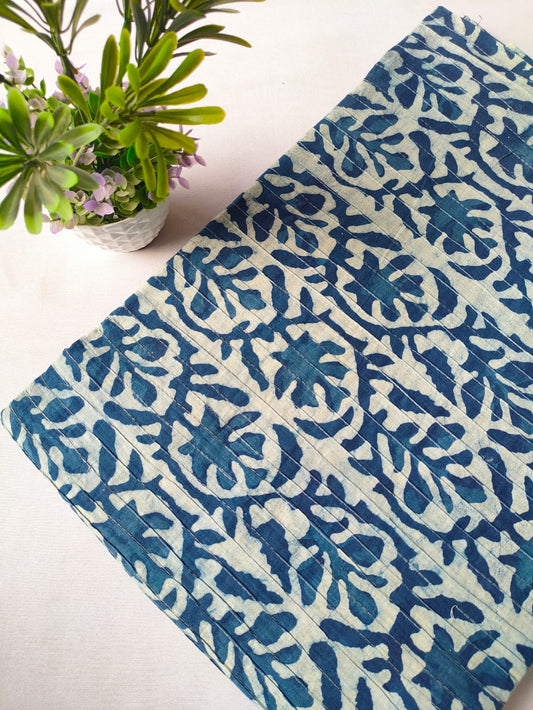 pin tuck cotton hand block fabric