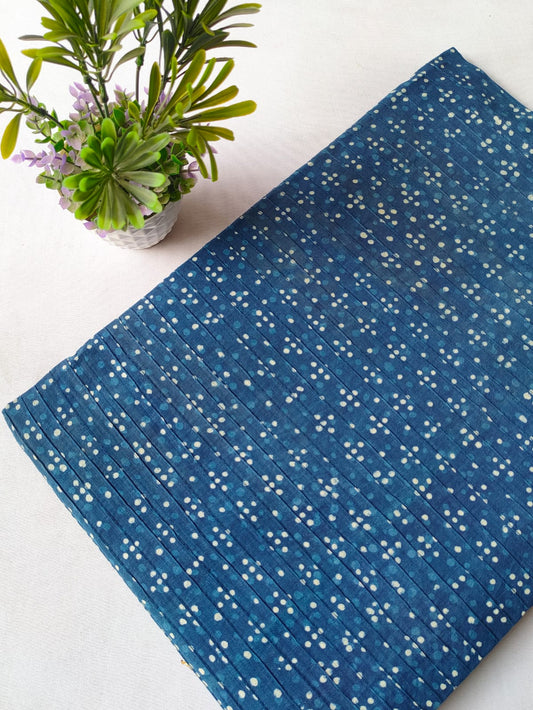 pin tuck cotton hand block fabric