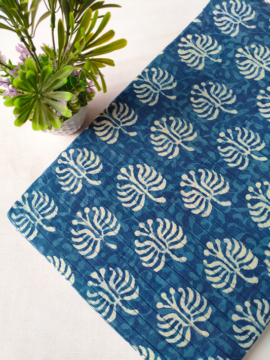 pin tuck cotton hand block fabric