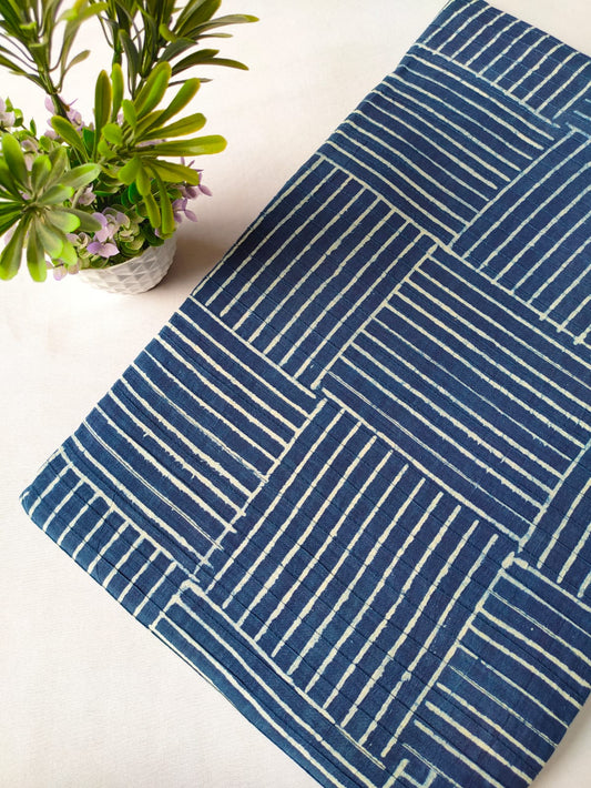 pin tuck cotton hand block fabric