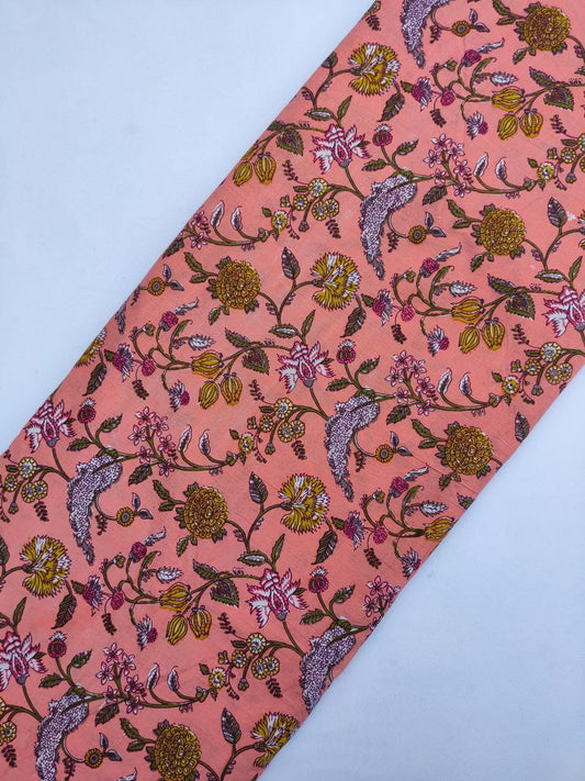 Jaipuri Pure Cotton Printed Fabric In Running Length - JBRS357