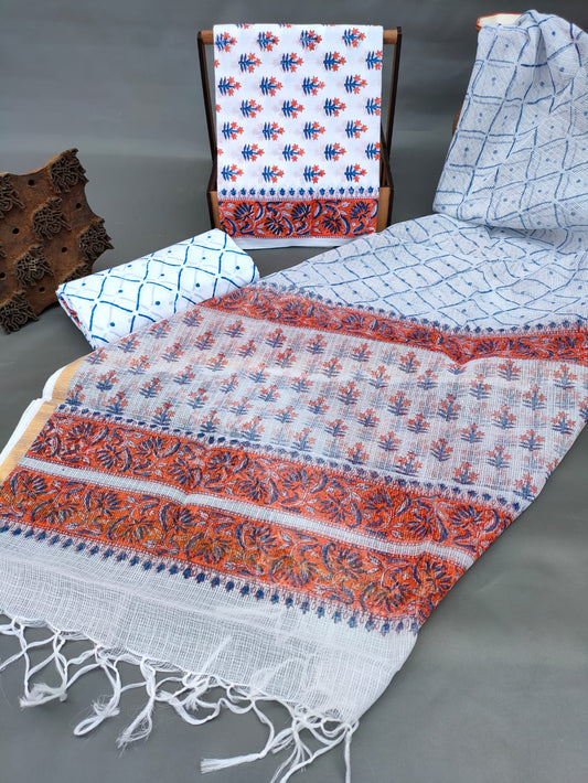 Kota Silk Dupatta With Cotton Top-Bottom Salwar Suit Set - JBKD150
