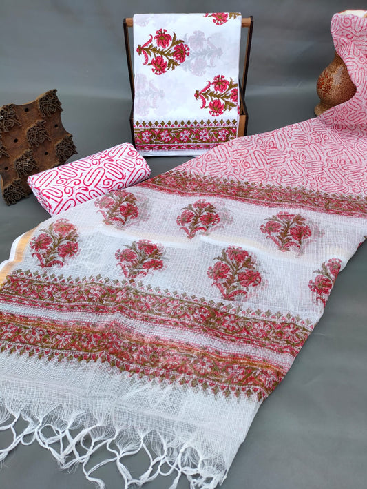 Kota Silk Dupatta With Cotton Top-Bottom Salwar Suit Set - JBKD198
