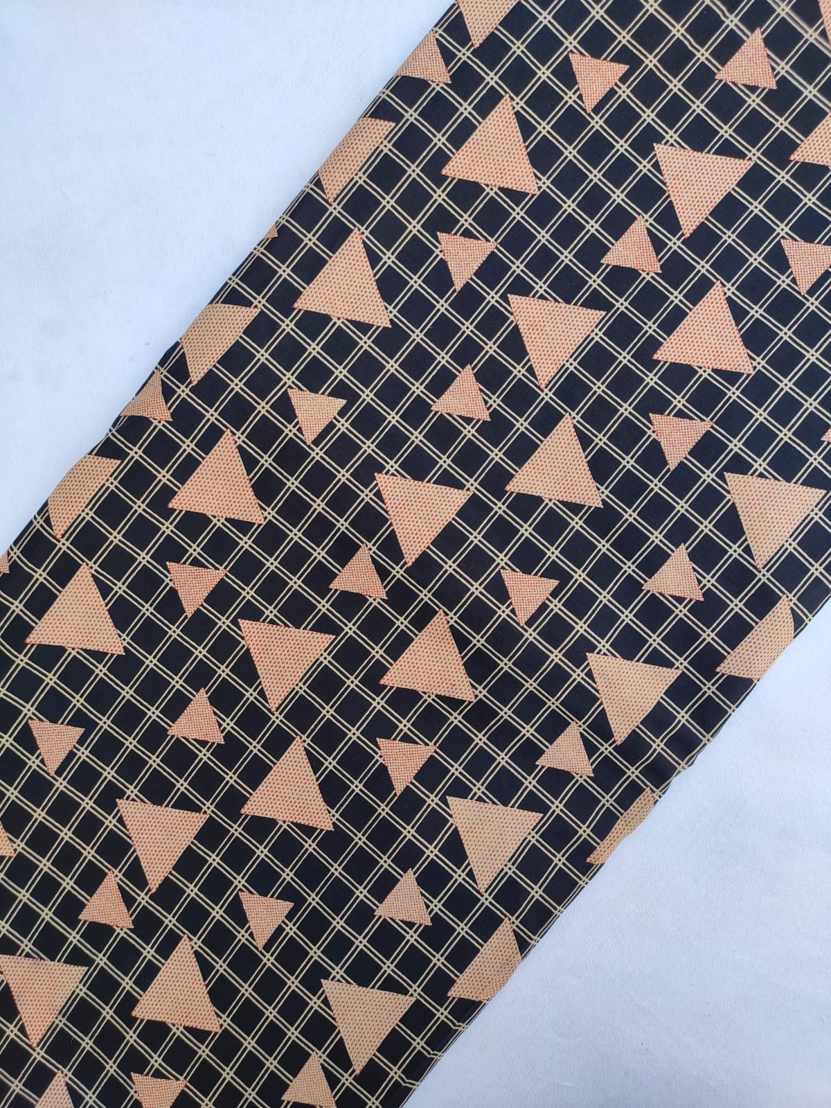 Sanganeri Hand Block Printed Pure Cotton Fabric In Running Length - JBRS596